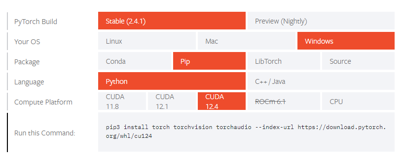 Установка PyTorch