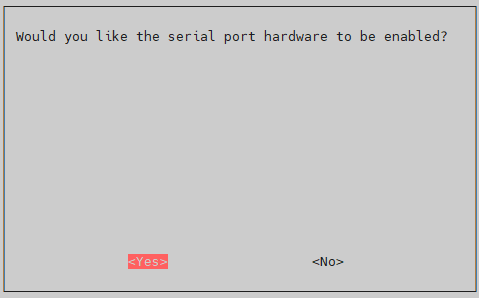 Would you like the serial port hardware to be enabled